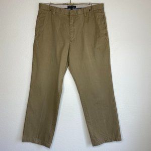 Banana Republic Mens Size 36x30 Gavin Chino Tan Brown Khaki 100% Cotton Pants